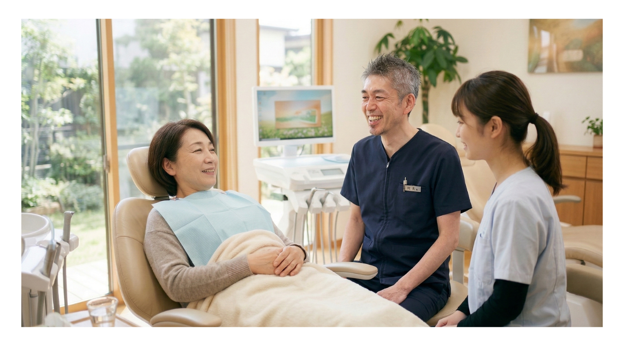 インプラント治療後の痛みの経過イメージ